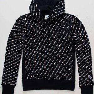 Champion Men Hoodie Black Logo nwt xxl